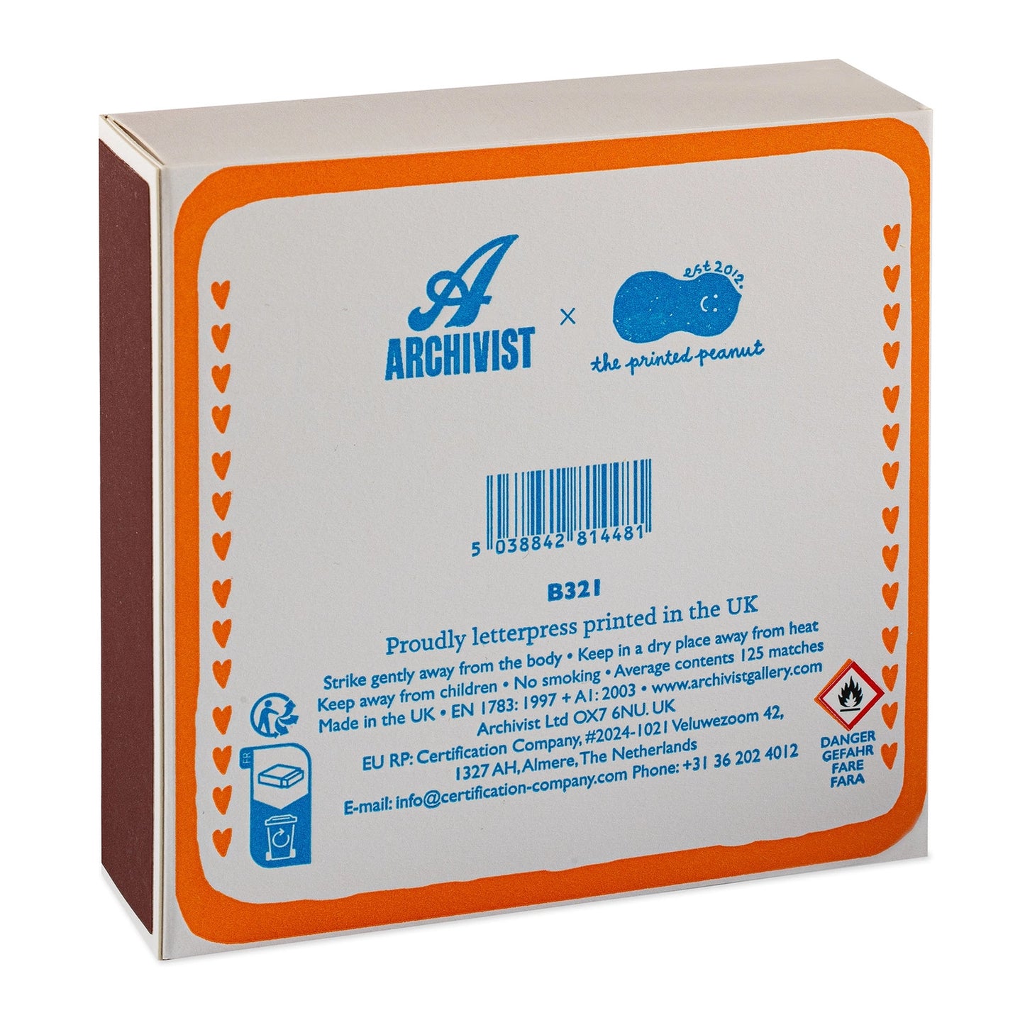 Cat Lover Sardines Square Matchbox