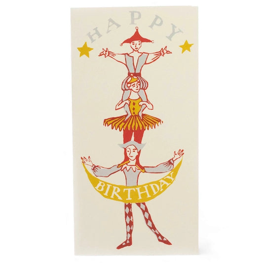 Happy Birthday Human Tower Card