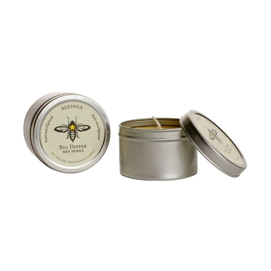 100% Pure Beeswax Travel Tin Candles