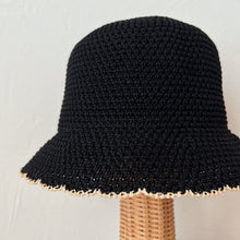 Load image into Gallery viewer, Knit Paper Bucket Hat in Black
