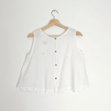 Load image into Gallery viewer, Yuvita | Button Back Tank in White
