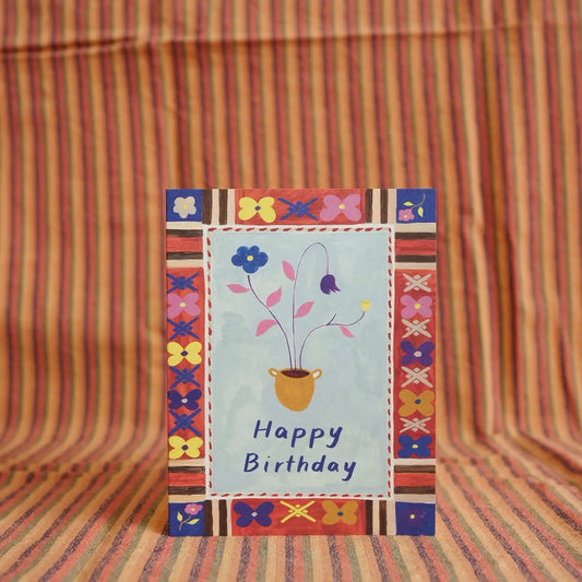 Flower Pot Birthday Card