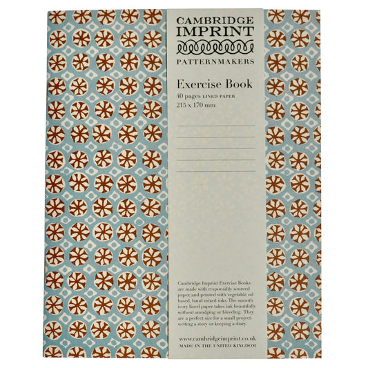 Sea Urchin Exercise Notebook with Lined Paper in Sky & Cocoa