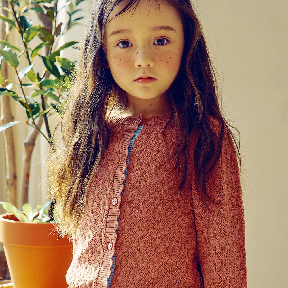 Mila Scalloped Trim Hollow Cardigan