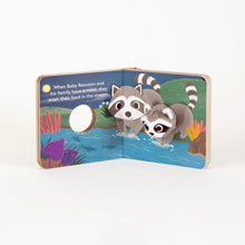 Load image into Gallery viewer, Baby Raccoon Finger Puppet Book
