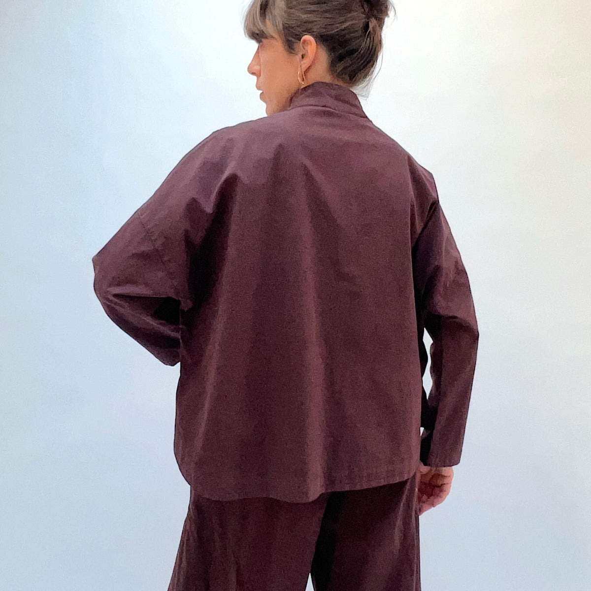 Stand Collar Jacket in Chicory
