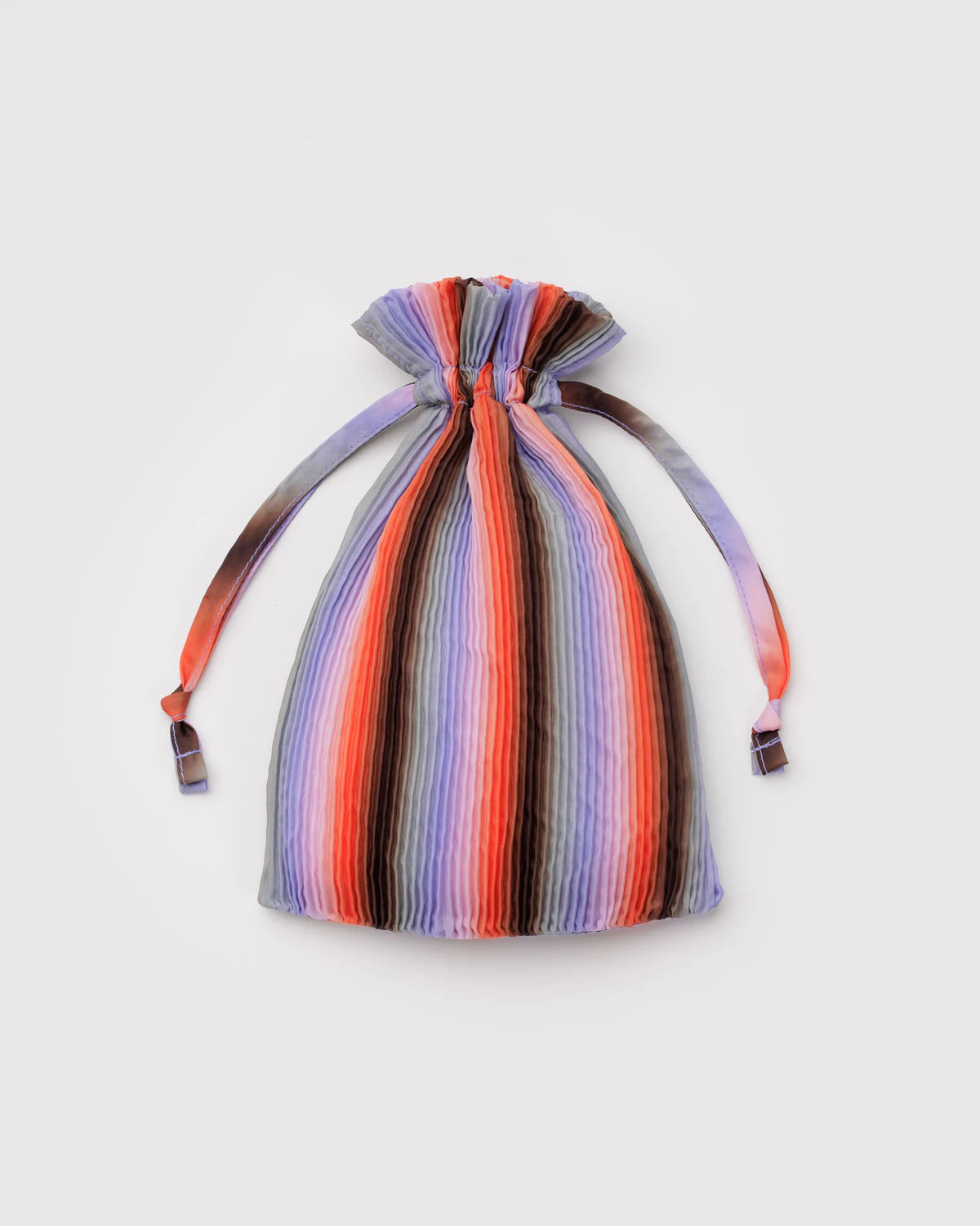 Baggu | Pleated Baggu in Gradient Stripe Poppy & Lilac