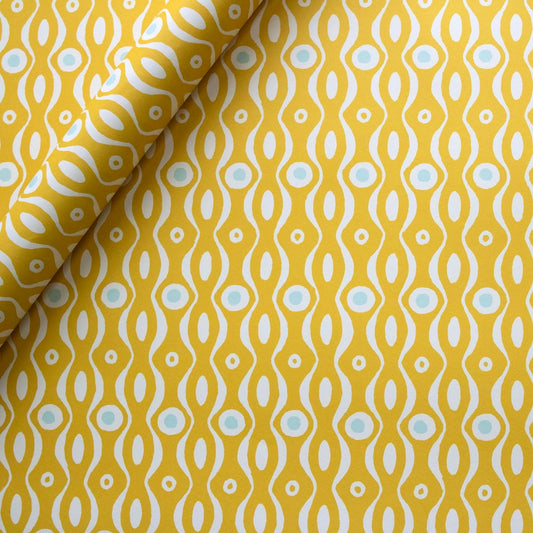 Cambridge Imprint | Persephone Patterned Paper in Mustard and Turquoise