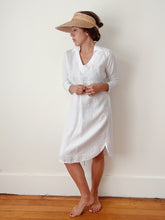 Load image into Gallery viewer, Cut Loose | Linen Combo Collar Dress in White
