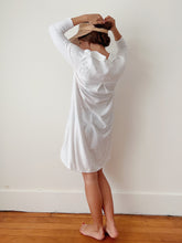 Load image into Gallery viewer, Cut Loose | Linen Combo Collar Dress in White
