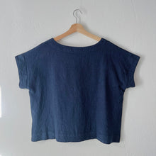 Load image into Gallery viewer, Cut Loose | Crosshatch Short Sleeve Top in Nightsky

