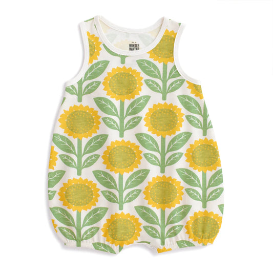 Bubble Romper in Sunflowers