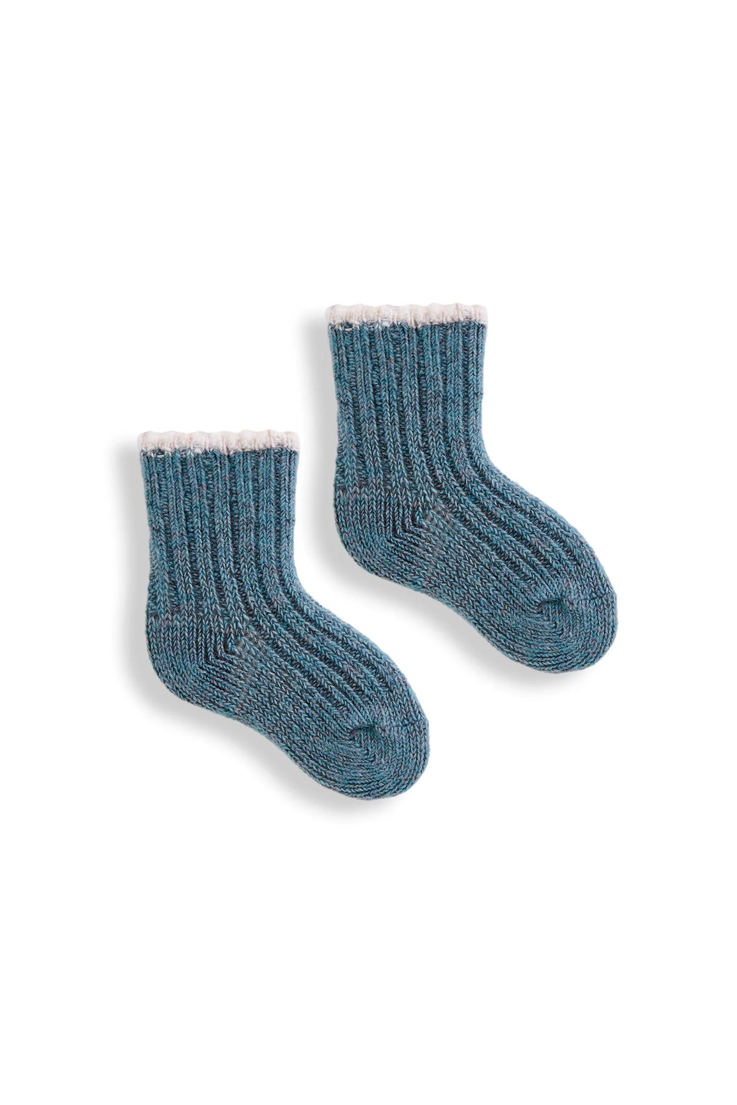Lisa b. | Baby Tipped Rib Wool Cashmere Sock in Mineral