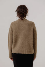 Load image into Gallery viewer, Bare Knitwear | Colette Boucle Crewneck in Dark Khaki
