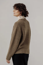 Load image into Gallery viewer, Bare Knitwear | Colette Boucle Crewneck in Dark Khaki
