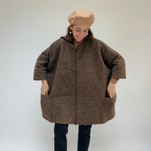 Load image into Gallery viewer, Cut Loose | One Size Boiled Wool Zip Jacket in Saddle
