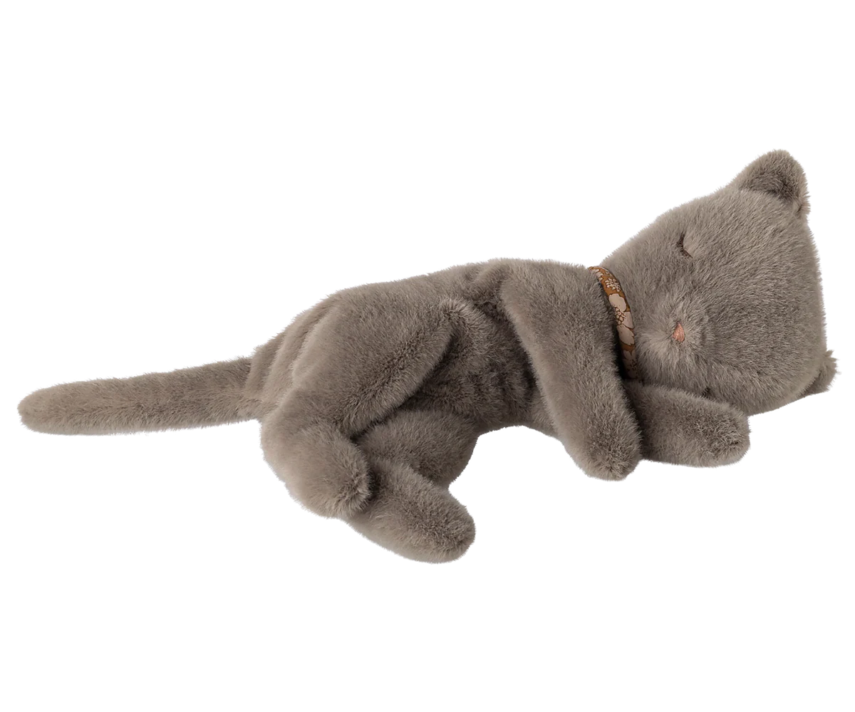 Maileg | Small Plush Sleeping Kitten in Grey