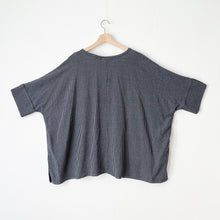 Load image into Gallery viewer, Cut Loose | One Size Mini Check V Neck Top in Grey
