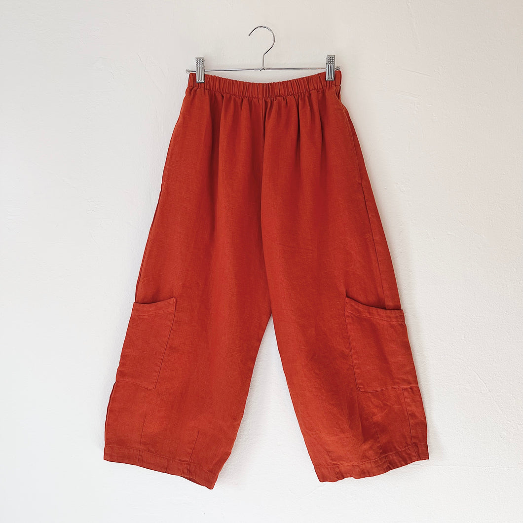Bryn Walker | Heavy Linen Casbah Pant in Kumquat