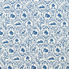 Load image into Gallery viewer, Winter Water Factory | Lausanne Baby Dress in Delft Blue Animal Tapestry
