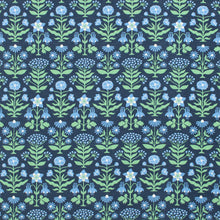 Load image into Gallery viewer, Winter Water Factory | Lausanne Baby Dress in Blue and Green Floral Blockprint
