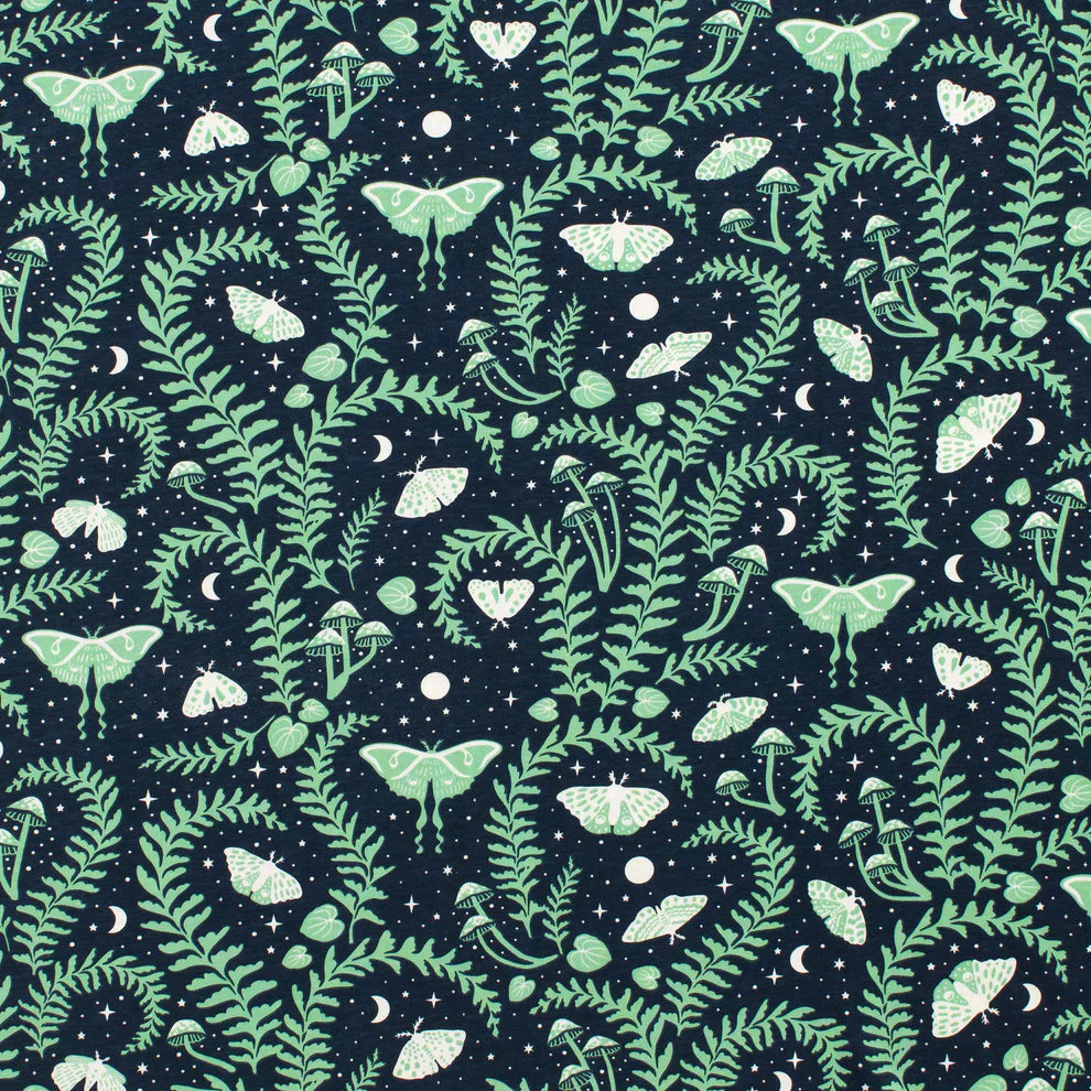 Winter Water Factory | Sweatshirt in Luna Moths Night Sky