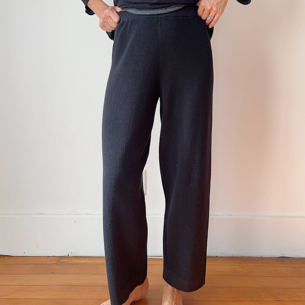 Liv by Habitat | Thermal Knit Ankle Pant in Black