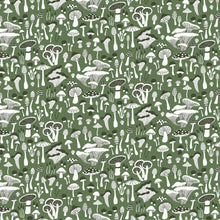 Load image into Gallery viewer, Winter Water Factory | French Terry Blanket in Green Fungi Print
