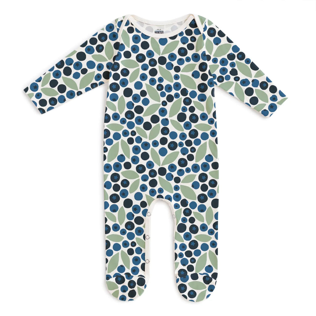 Winter Water Factory | Footed Blueberry Romper