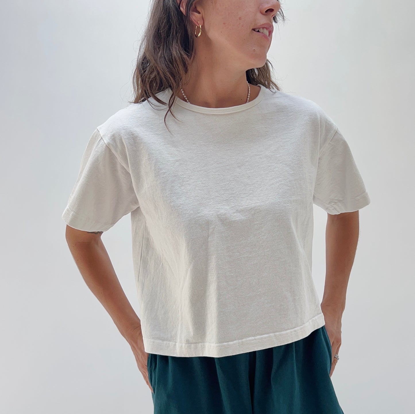 Pacific Cotton | Crop Crew in Cream