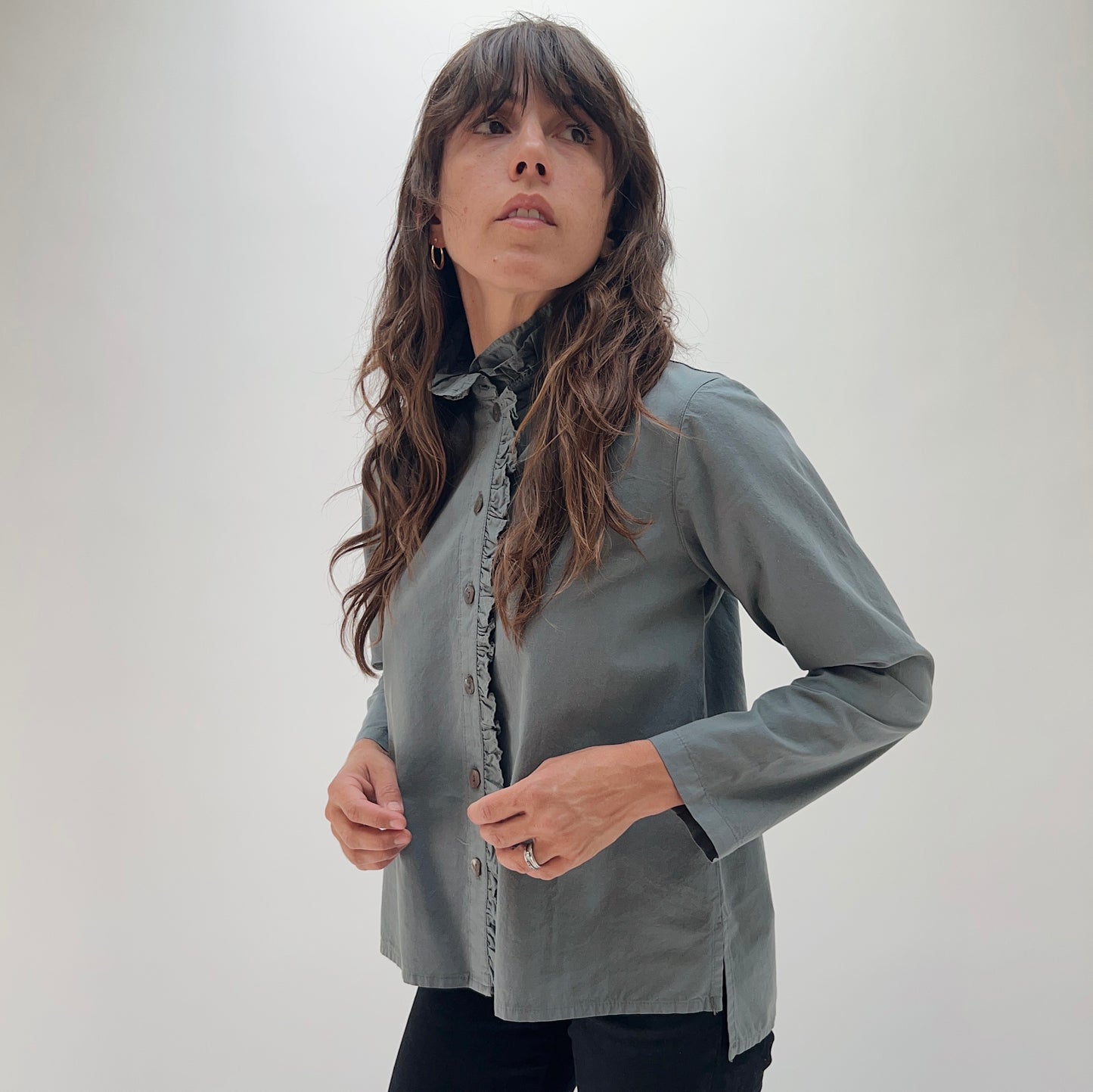 Eleven Stitch | Blossom Collar Shirt in Denim