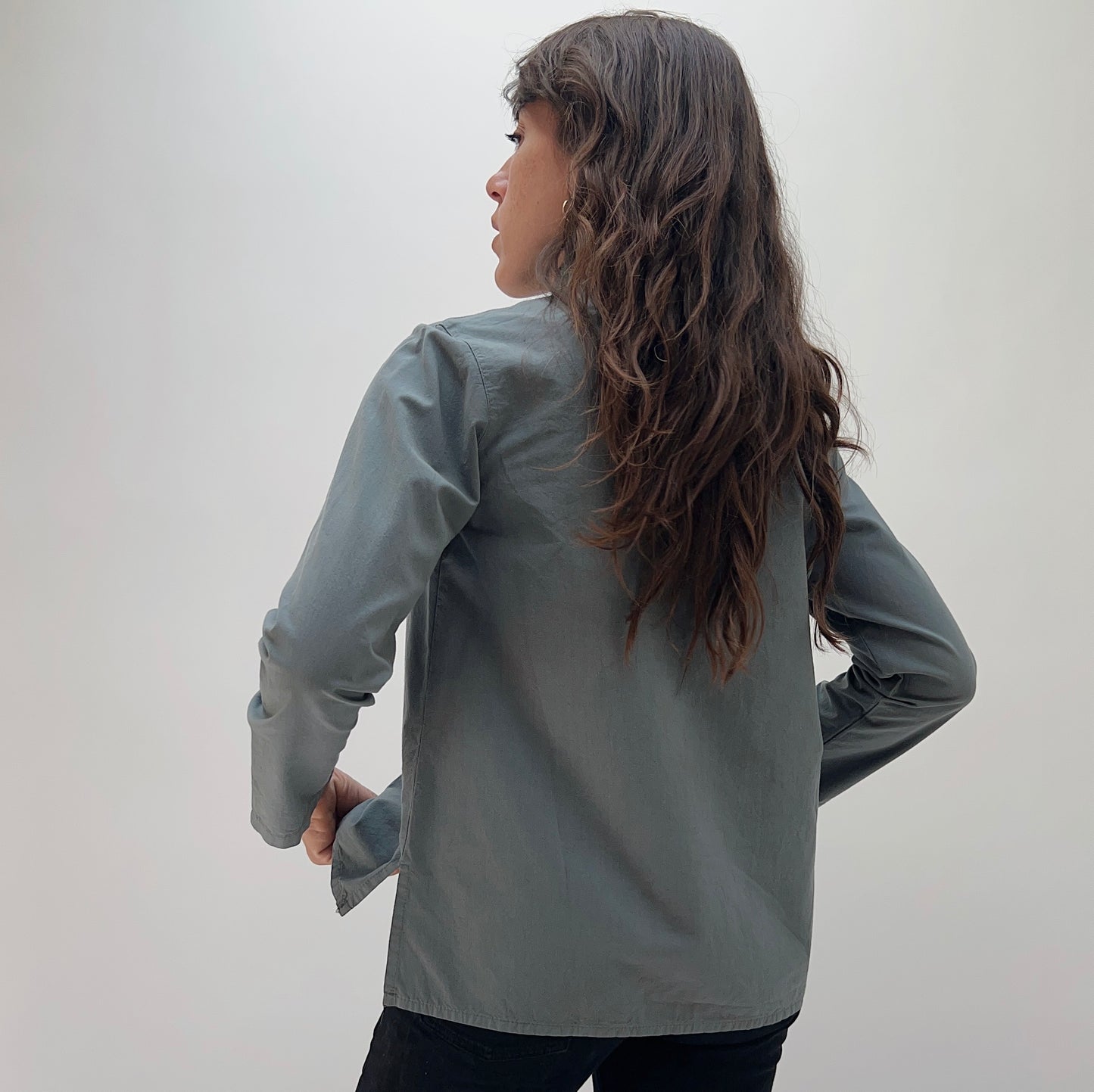 Eleven Stitch | Blossom Collar Shirt in Denim