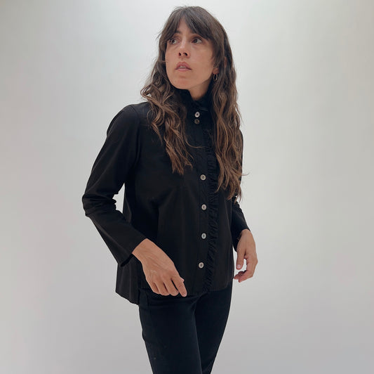 Blossom Collar Shirt in Black