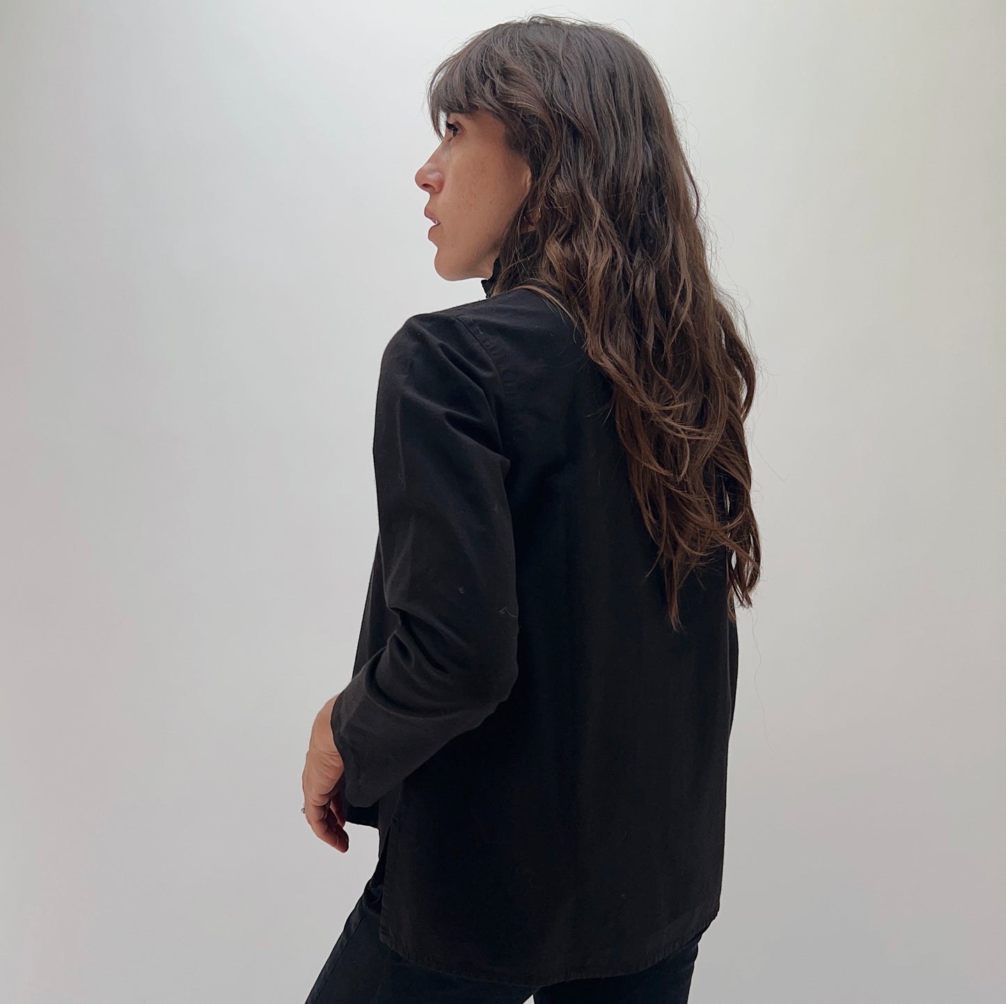 Blossom Collar Shirt in Black
