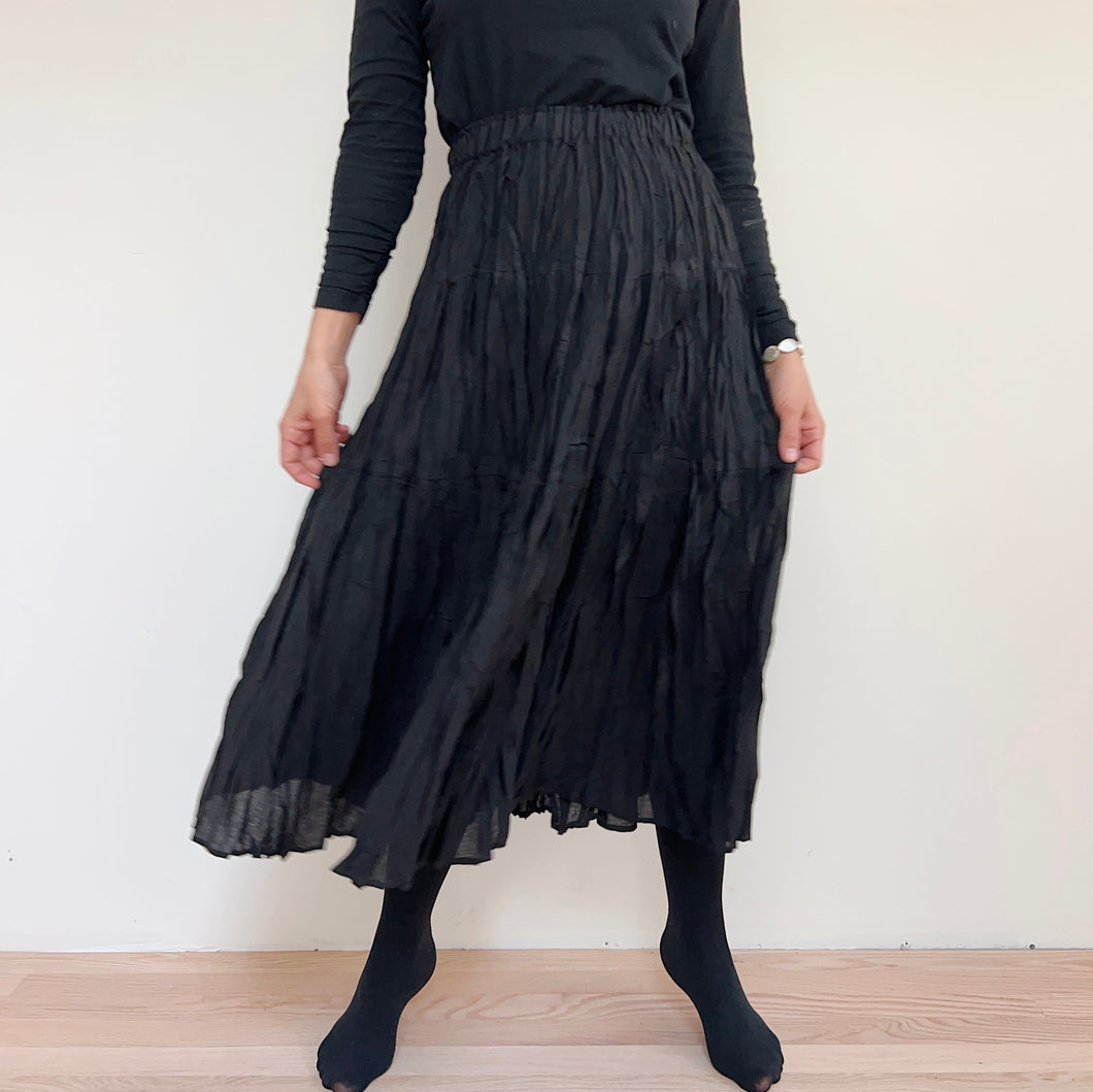Vanite Couture | Pleated Skirt in Black