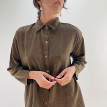 Load image into Gallery viewer, Cut Loose | Mini Check Swing Shirt in Brass
