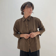 Load image into Gallery viewer, Cut Loose | Mini Check Swing Shirt in Brass
