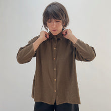 Load image into Gallery viewer, Cut Loose | Mini Check Swing Shirt in Brass
