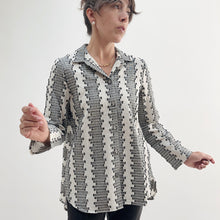 Load image into Gallery viewer, Habitat | Embroidered Cotton Button Down Top in Winter White
