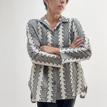 Load image into Gallery viewer, Habitat | Embroidered Cotton Button Down Top in Winter White
