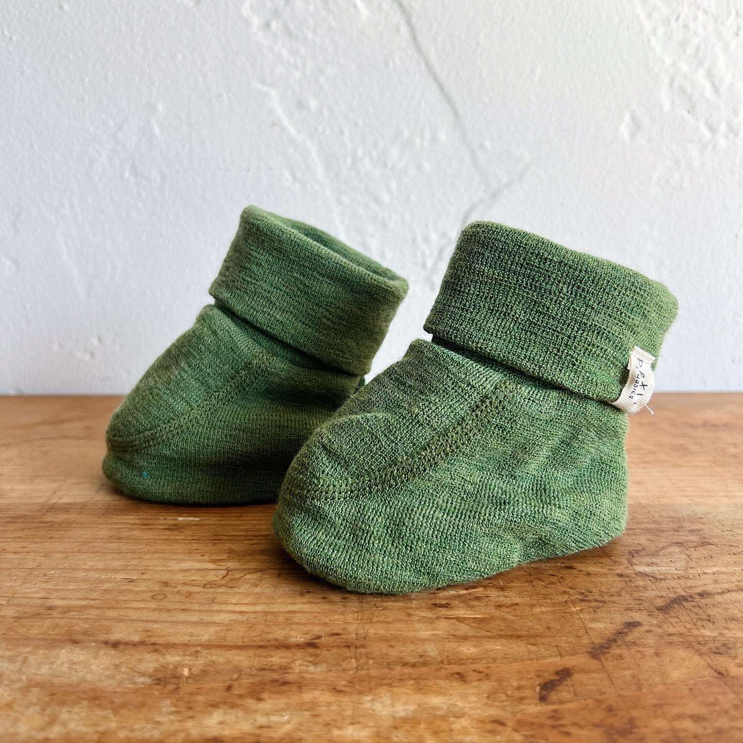 Merino Wool Footie in Grasshopper Melange
