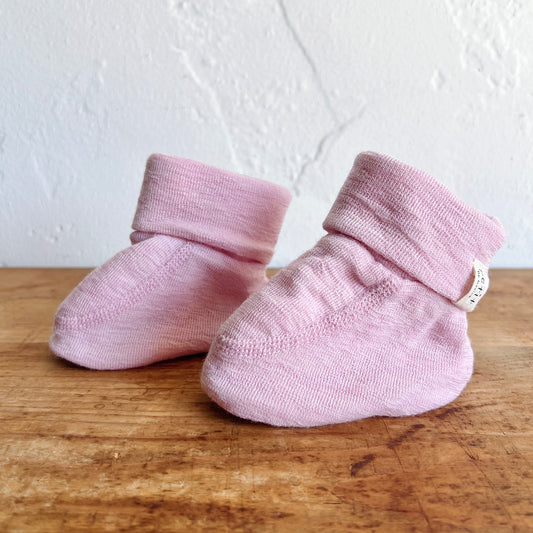 Merino Wool Footie in Violet Ice Melange