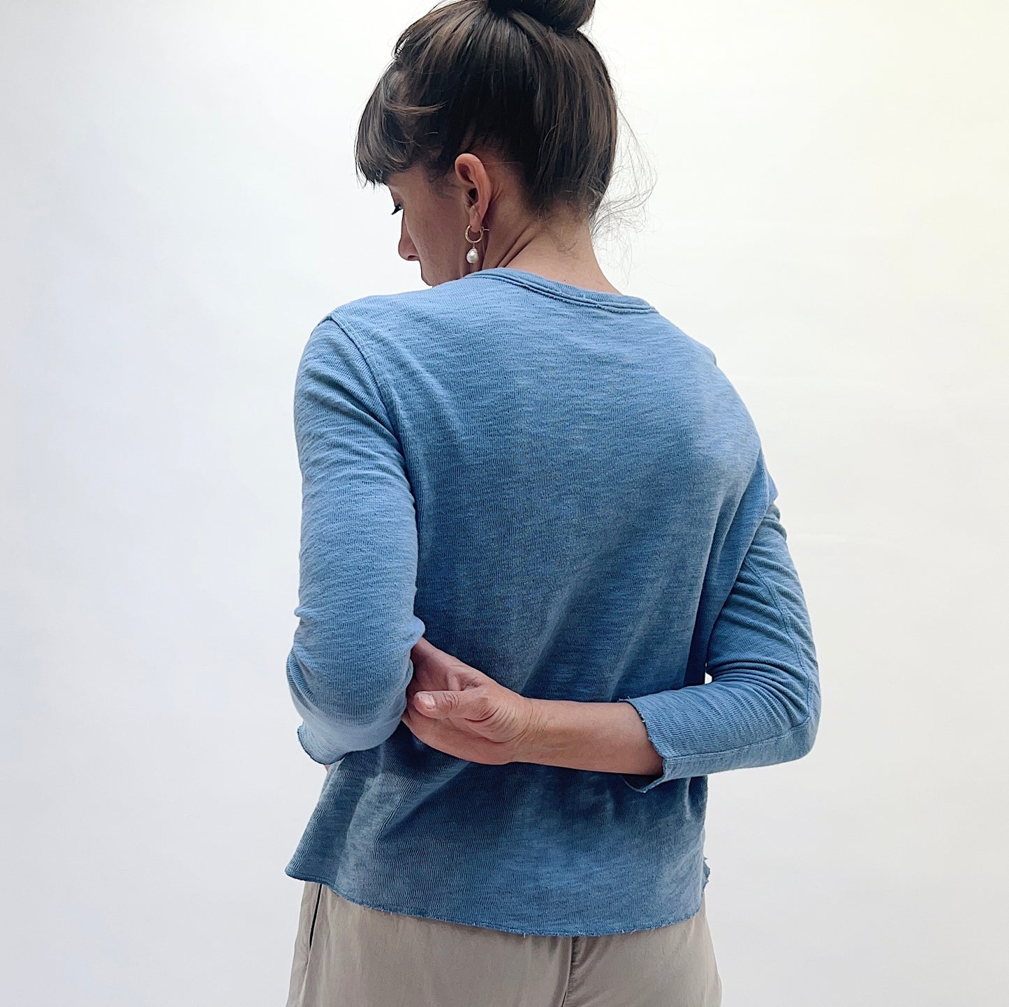 Crop Double Cotton Tee in Reflection
