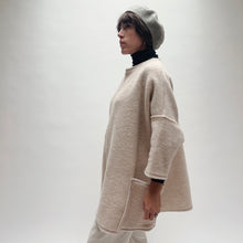 Load image into Gallery viewer, Cut Loose | One Size Boiled Wool Zip Jacket in Moonbeam
