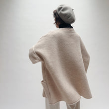 Load image into Gallery viewer, Cut Loose | One Size Boiled Wool Zip Jacket in Moonbeam
