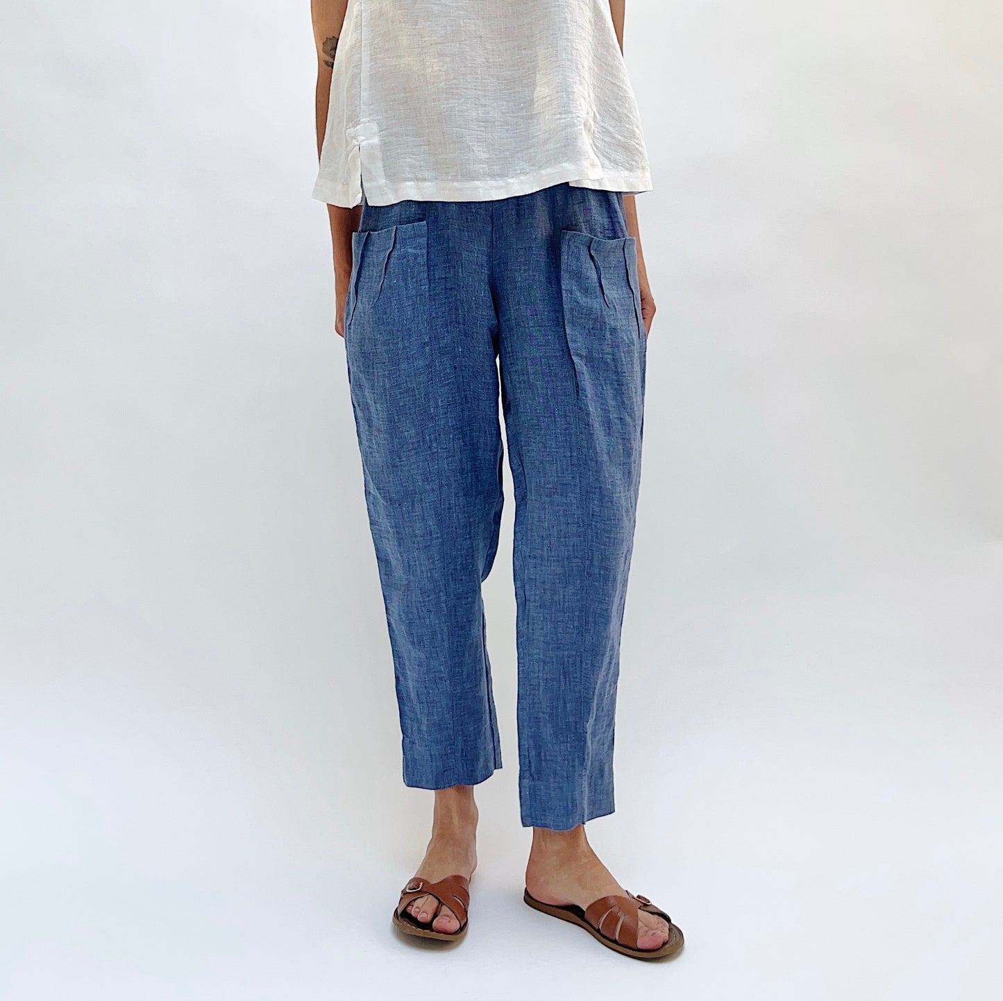 Two Pocket Pant in Blue Melange