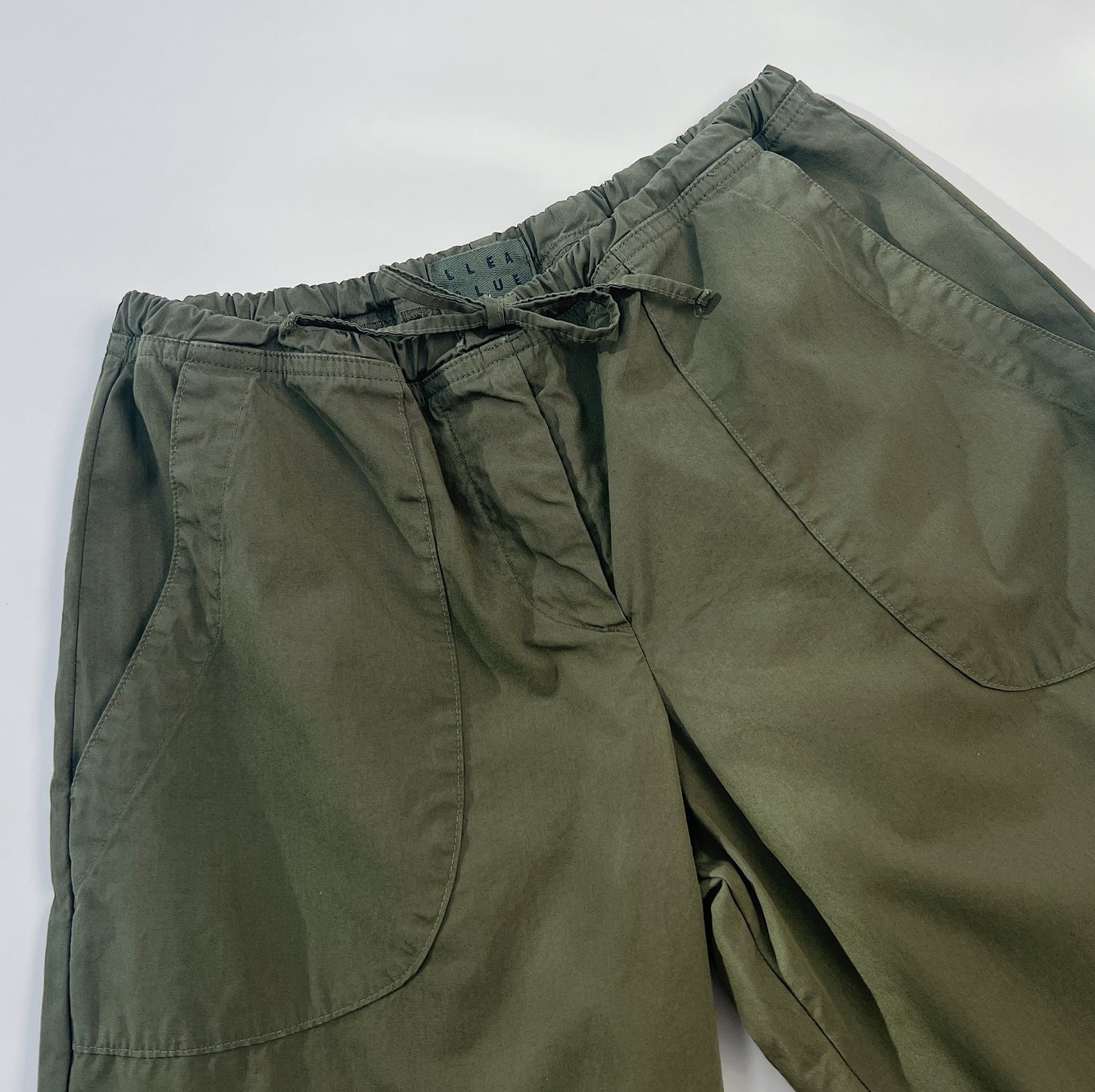 Poplin Sailor Pant in Army Green