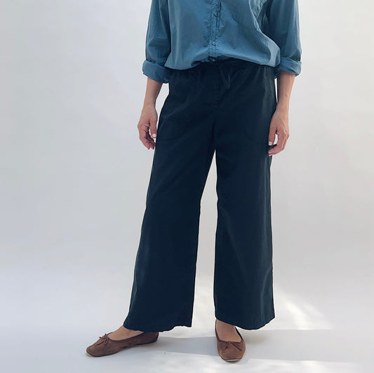 Poplin Sailor Pant in Ink