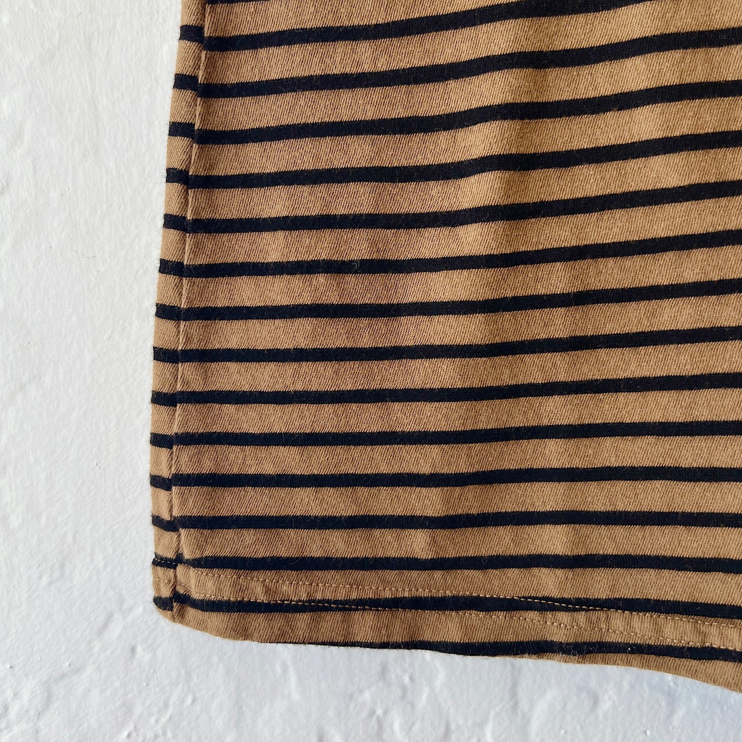 3/4 Sleeve Boatneck Tee Shirt in Coconut Stripe