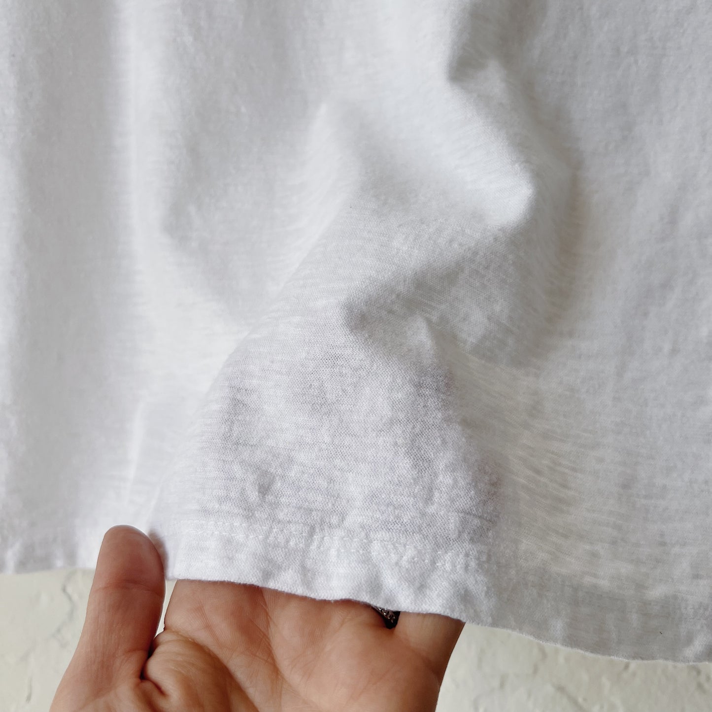 Elbow Sleeve Top in White